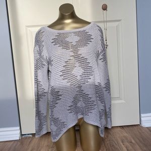Grey and silver sweater pullover